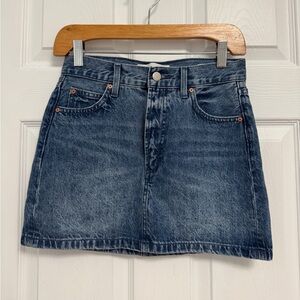 Denim Forum Aritzia 90s Ricci Denim Mini Skirt